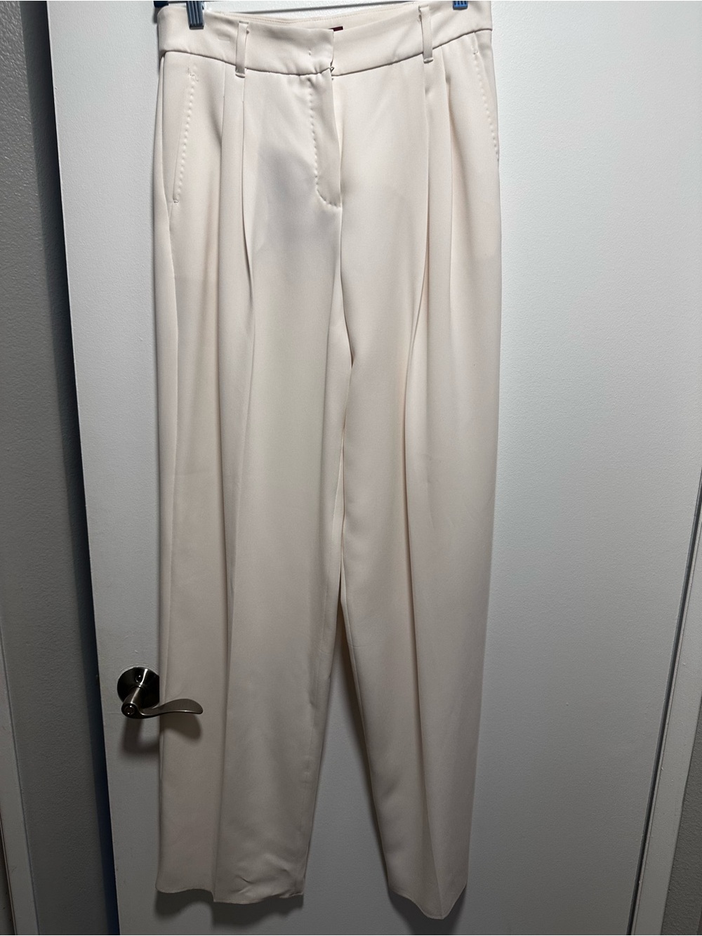 Max Mara White Pleated straight -Leg Pants
